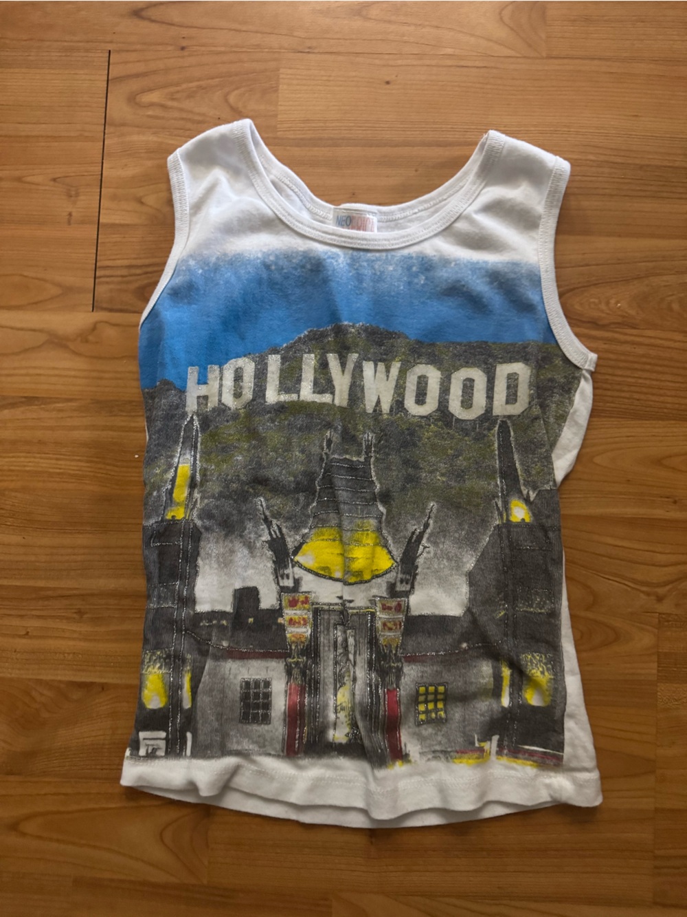 Kids White Hollywood Graphic Tank Top